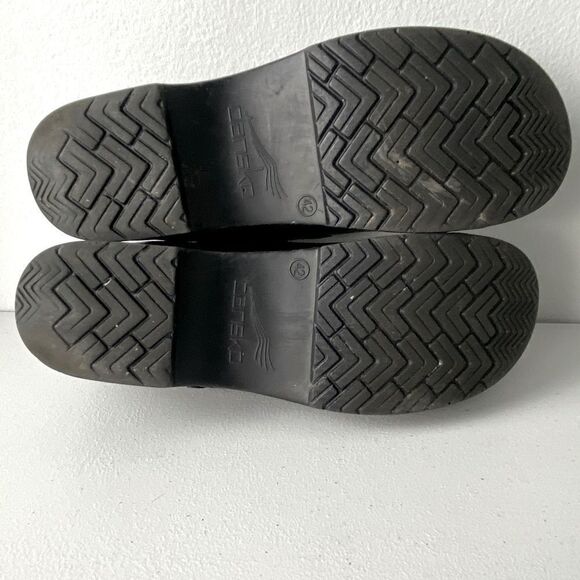 Dansko Women's Medical Professional Clog Black Woven Leather Faux Snake Shoe 42 - Picture 8 of 16